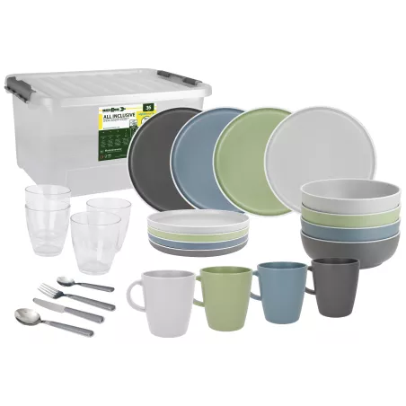 Brunner - Set stoviglie All inclusive Dolomit 36 pz. Brunner - Set stoviglie All inclusive Dolomit 36 pz.