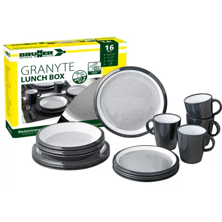 Brunner - Set di stoviglie Lunch Box Granyte 16 pz. Brunner - Set di stoviglie Lunch Box Granyte 16 pz.