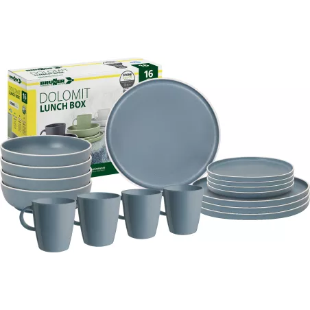 Brunner - Set di stoviglie Lunch Box Blue 16 pz. Brunner - Set di stoviglie Lunch Box Blue 16 pz.