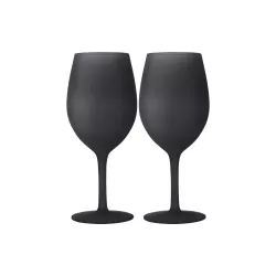 Set Bicchieri Satin Wineglass Blacksatin 2 pz.