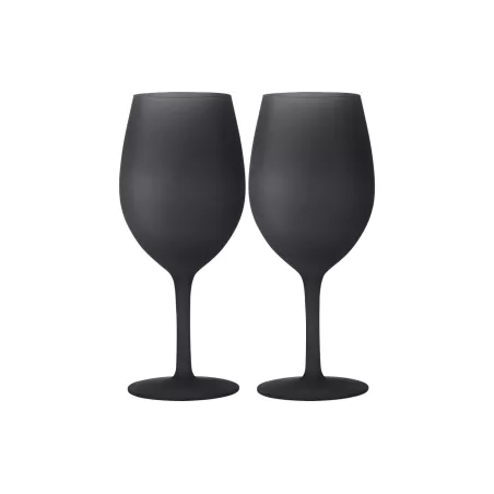 Set Bicchieri Satin Wineglass Blacksatin 2 pz.