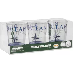 Set Bicchieri Multiglass Blue Ocean 3 pz.