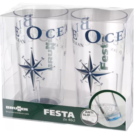 Set Bicchieri Festa Blue Ocean 2 pz.