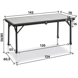 Tavolo campeggio Dinemic 6 pieghevole alluminio – Brunner Shop