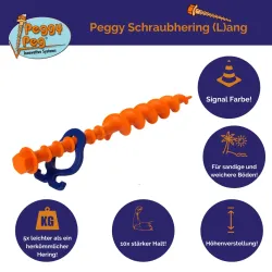 Picchetto a vite lungo (L) Peggy Peg - Set da 2 pz.