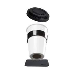 Silwy To-Go-Cup tazza magnetica  in porcellana con coperchio