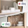 Silwy Set di 2 tazze magnetiche Bianco in porcellana