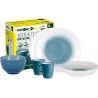 Brunner - Set stoviglie Tête-à-tête Meteore Azur 8 pz.