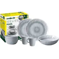 Brunner - Set stoviglie Tête-à-tête Pearl 8 pz.