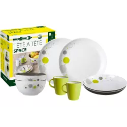 Brunner - Set stoviglie Tête-à-tête Space 8 pz.