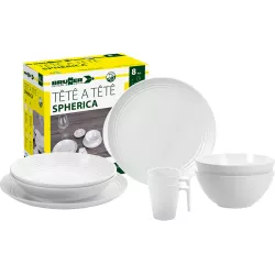 Brunner - Set stoviglie Tête-à-tête Spherica 8 pz.
