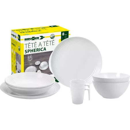 Brunner - Set stoviglie Tête-à-tête Spherica 8 pz. Brunner - Set stoviglie Tête-à-tête Spherica 8 pz.