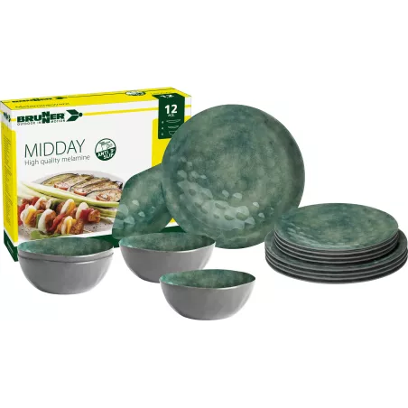 Brunner - Set stoviglie Midday Sea Green 12 pz. Brunner - Set stoviglie Midday Sea Green 12 pz.
